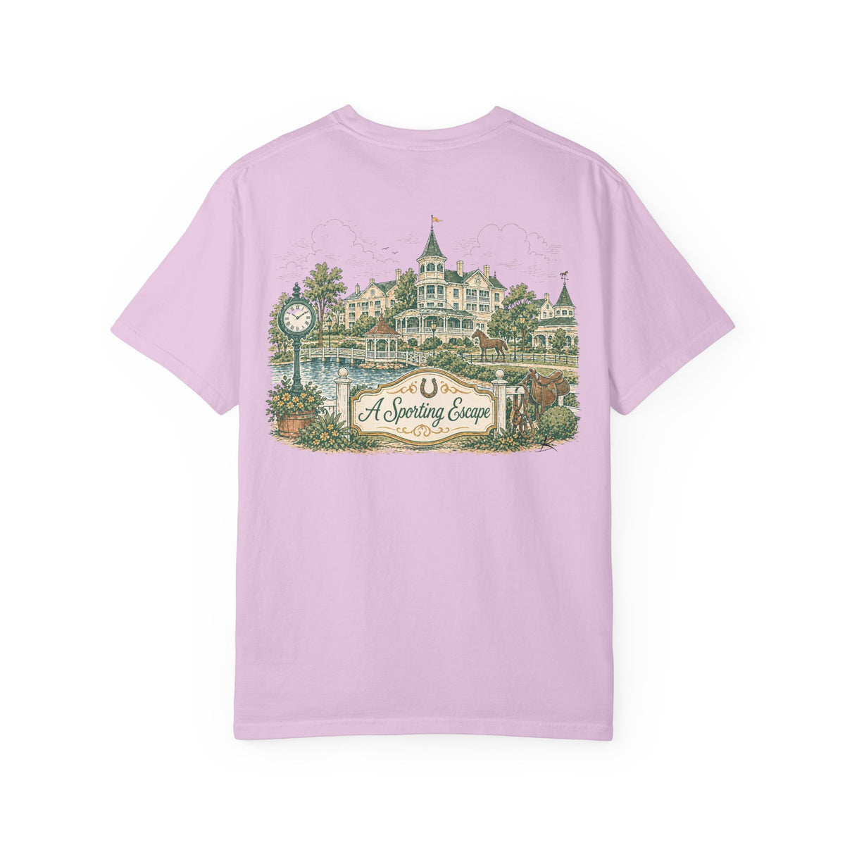 Saratoga Springs – Sketch Tee | Pastel Escapes
