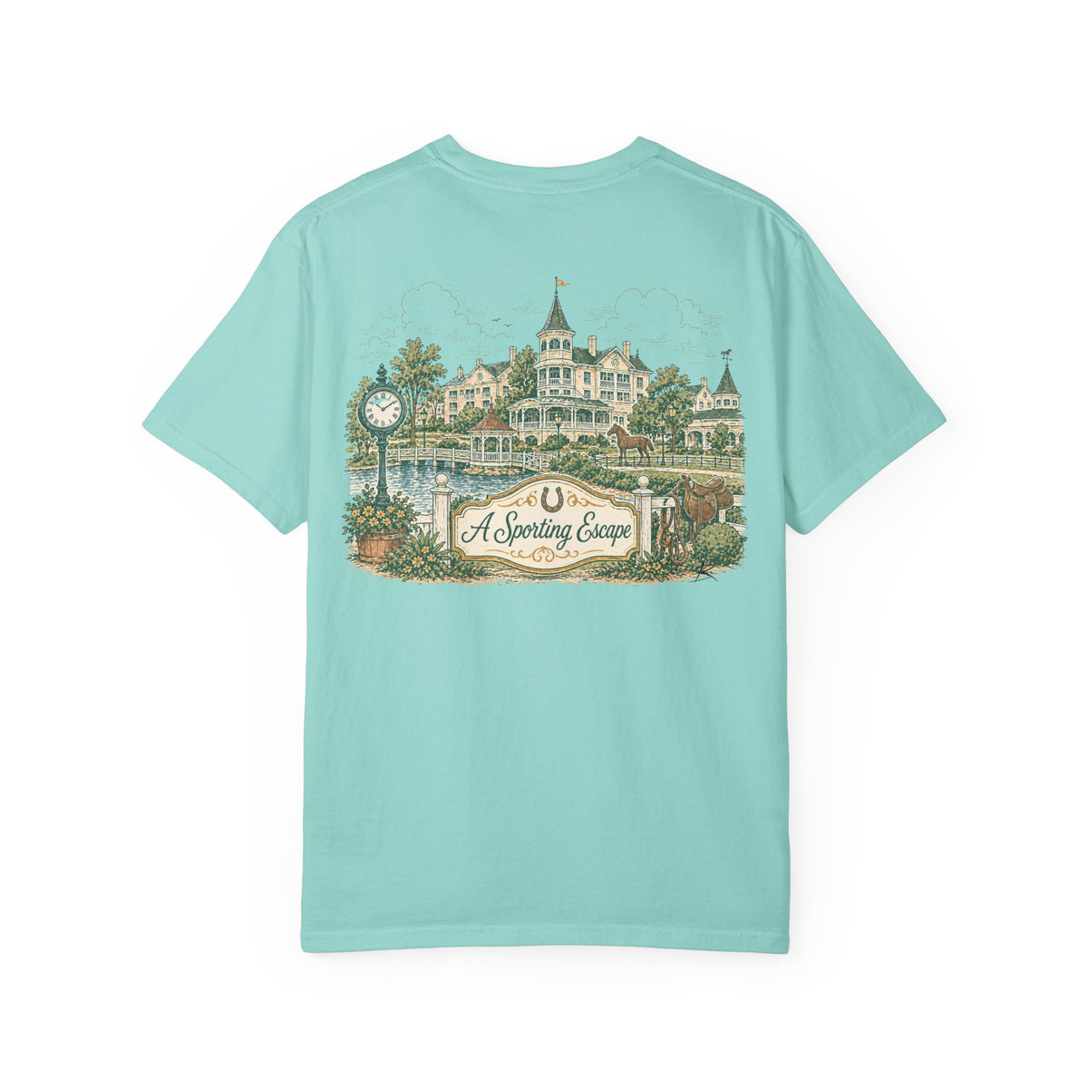 Saratoga Springs – Sketch Tee | Pastel Escapes