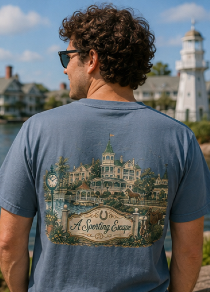 Saratoga Springs – Sketch Tee | Pastel Escapes