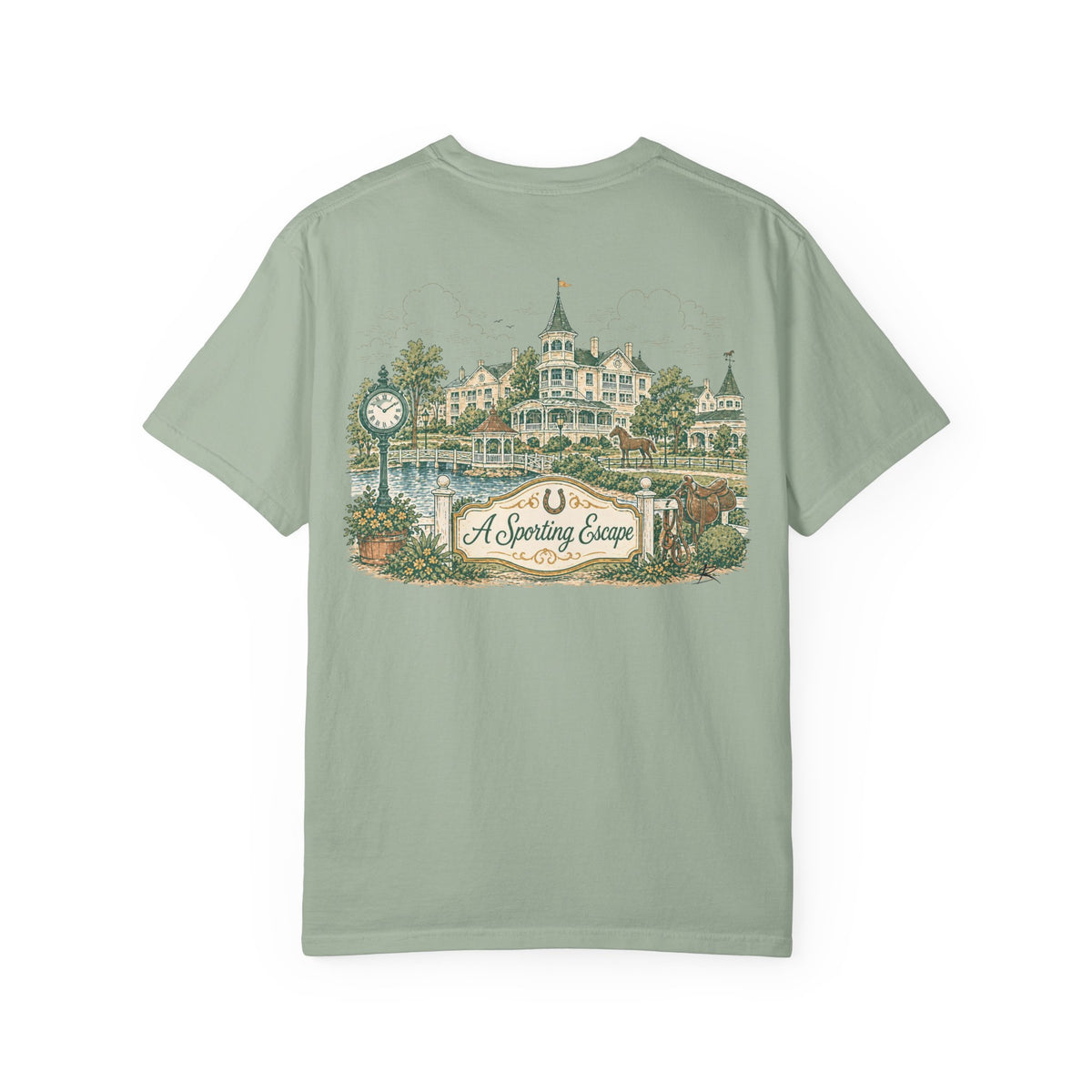 Saratoga Springs – Sketch Tee | Pastel Escapes