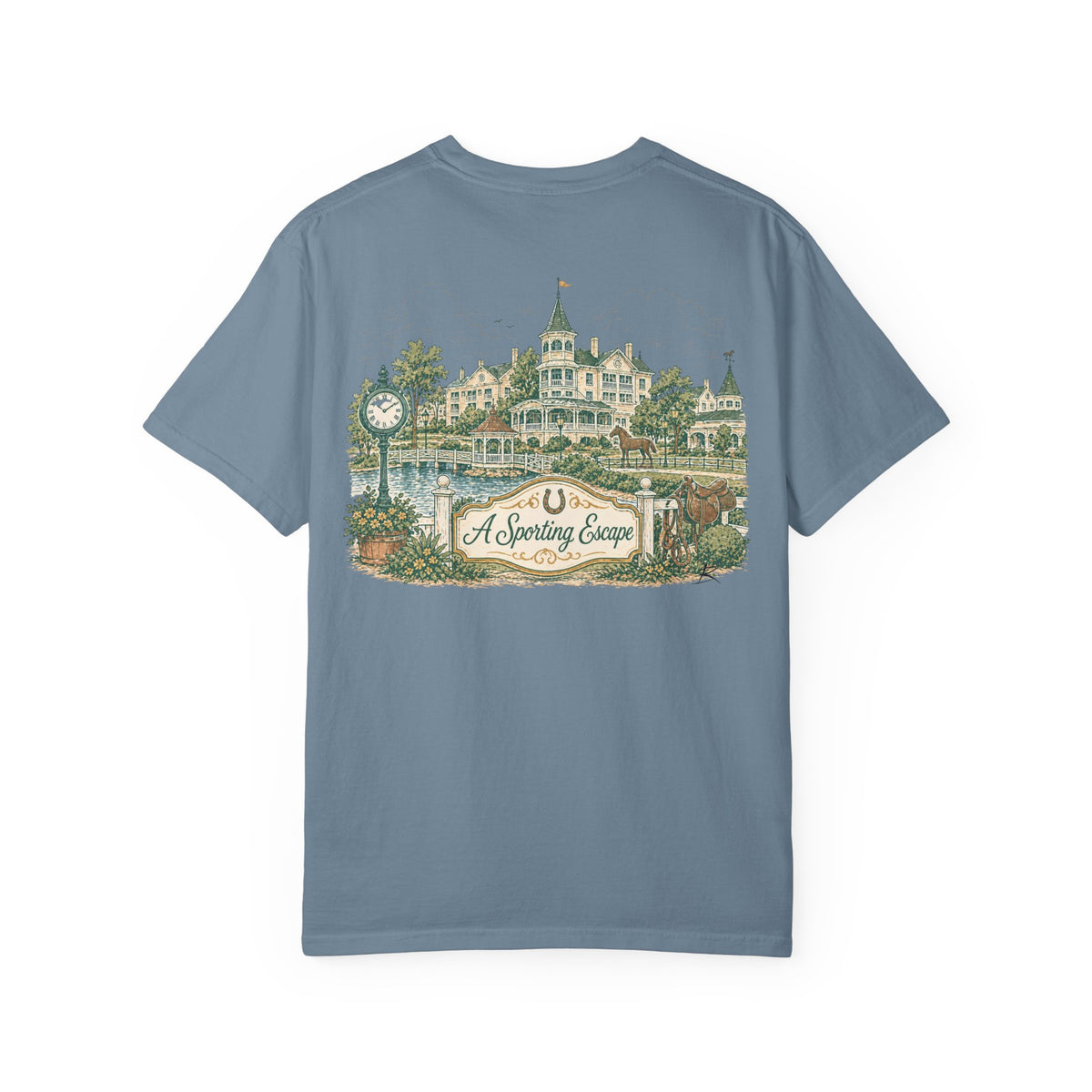 Saratoga Springs – Sketch Tee | Pastel Escapes